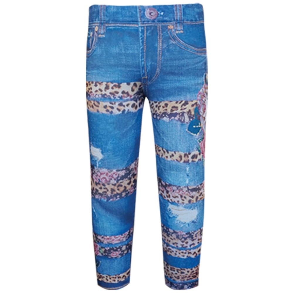 COPY - Little Girls 4-6X Printed-Denim Leggings, …
